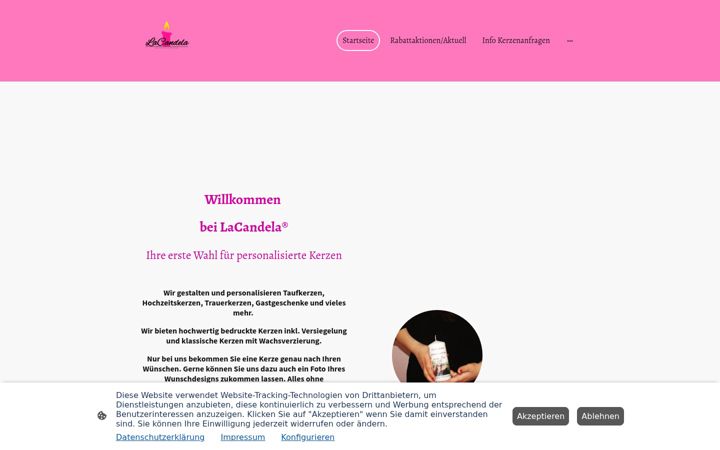 Screenshot of lacandela-kerzen.de