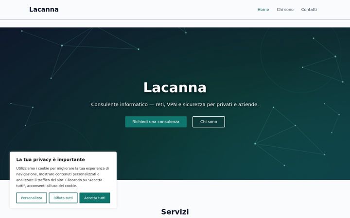 Screenshot of lacanna.eu