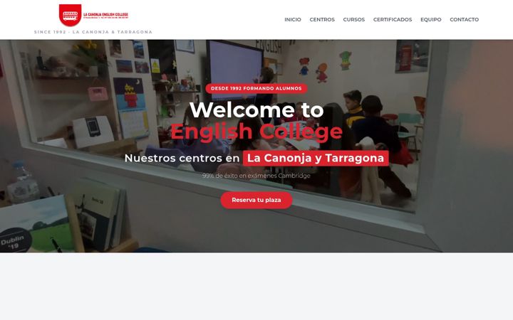 Screenshot of lacanonjaenglishcollege.com