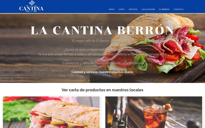 Screenshot of lacantinaberron.com