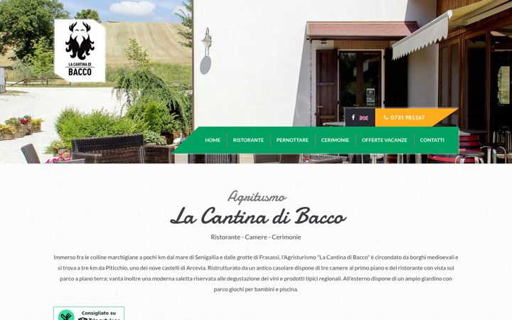 Screenshot of lacantinadibacco.it