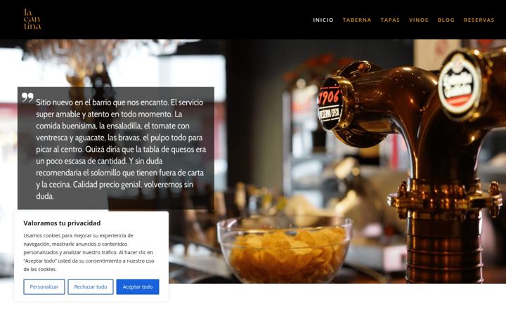 Screenshot of lacantinagastrotaberna.com