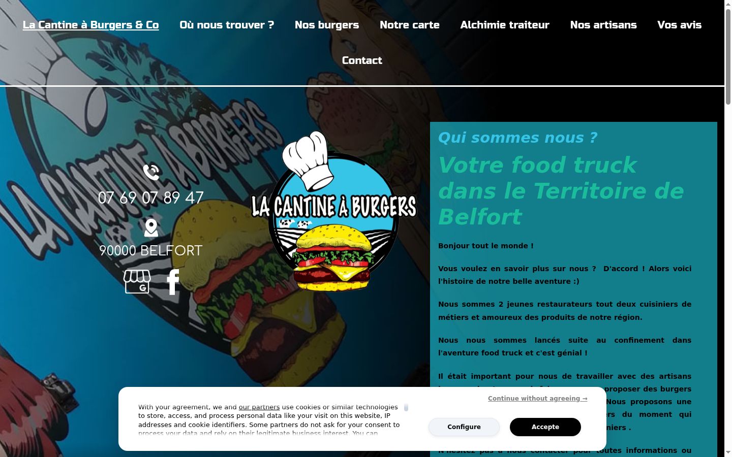Screenshot of the consent banner shown before any interaction
