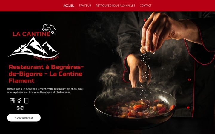 Screenshot of lacantineflament.fr