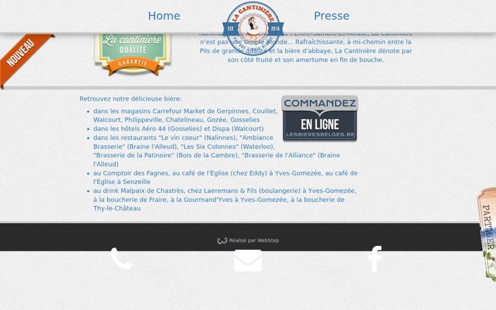 Screenshot of lacantiniere.be