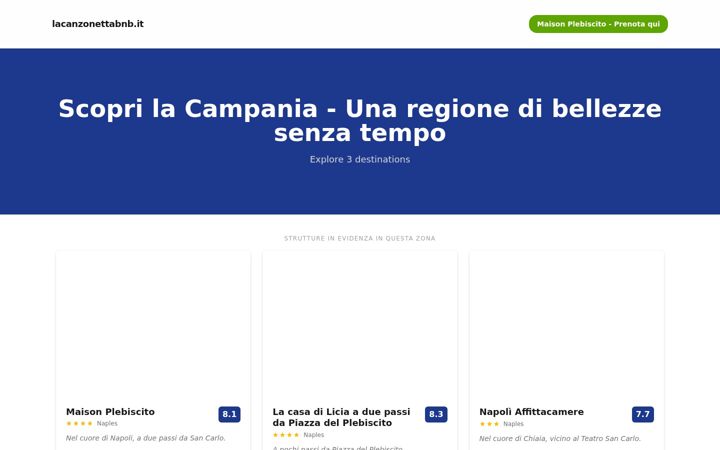 Screenshot of lacanzonettabnb.it