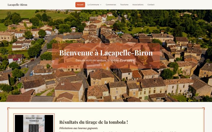 Screenshot of lacapelle-biron.fr
