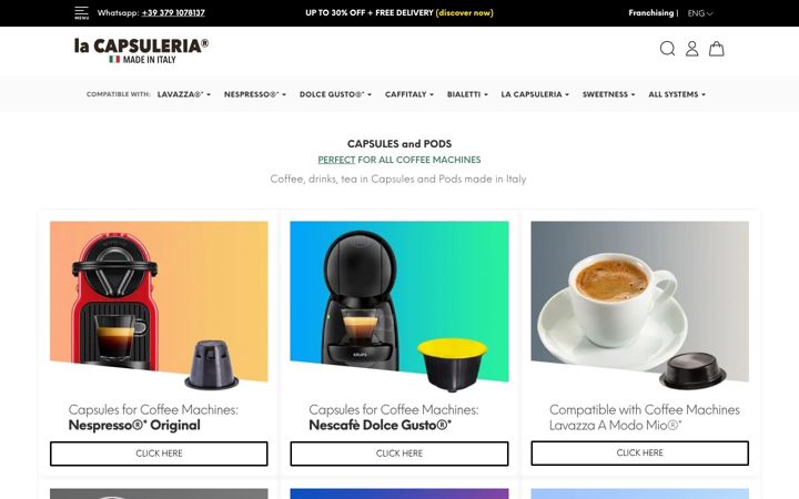 Screenshot of lacapsuleria.com