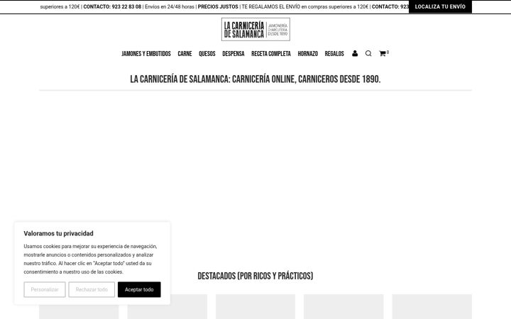 Screenshot of lacarniceriadesalamanca.com