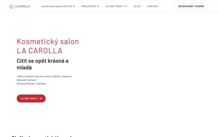 Ekrānuzņēmums no lacarolla.cz
