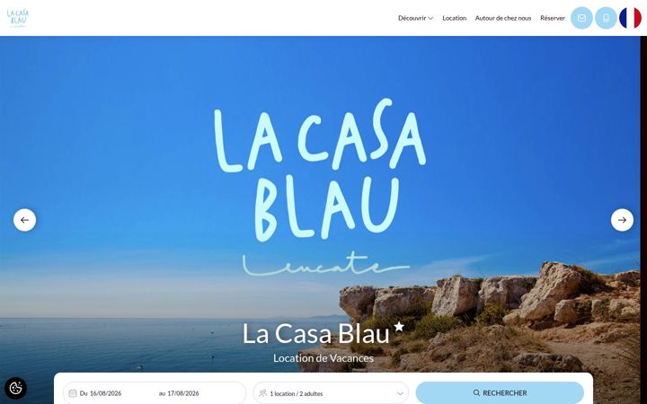 Screenshot of lacasablau.fr