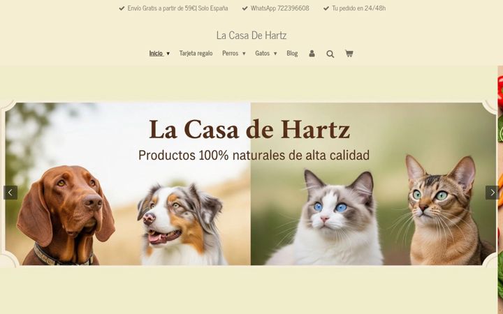 Screenshot of lacasadehartz.es
