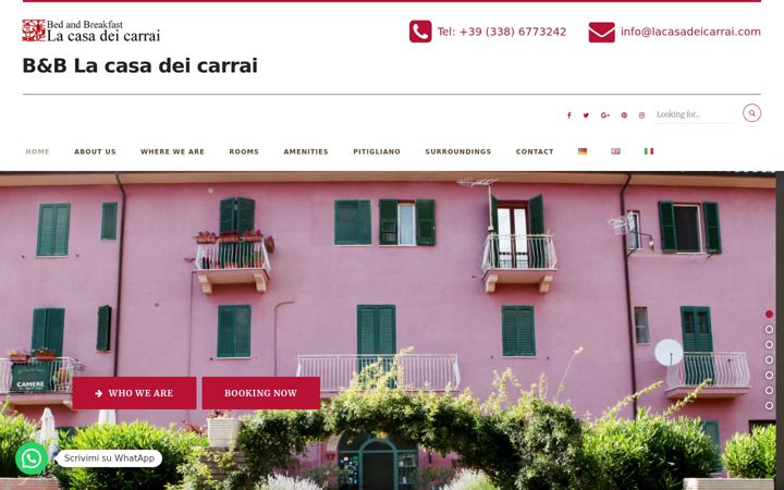 Screenshot of lacasadeicarrai.com