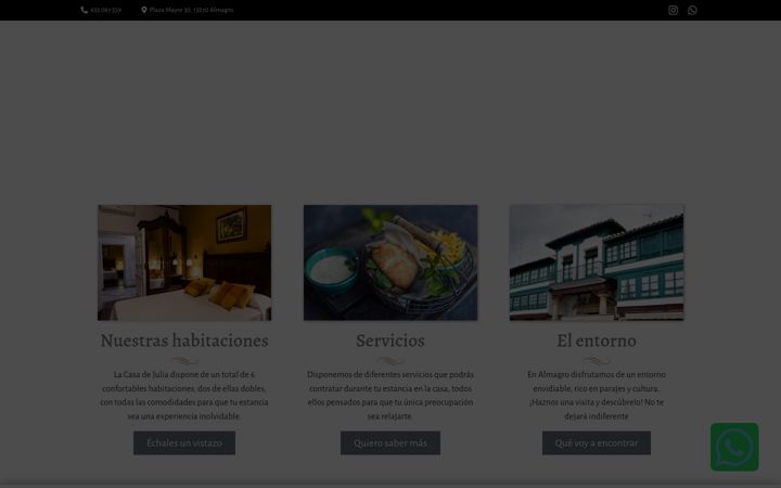 Screenshot of lacasadejuliaalmagro.es