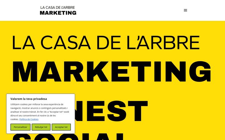 Screenshot of lacasadelarbre.marketing