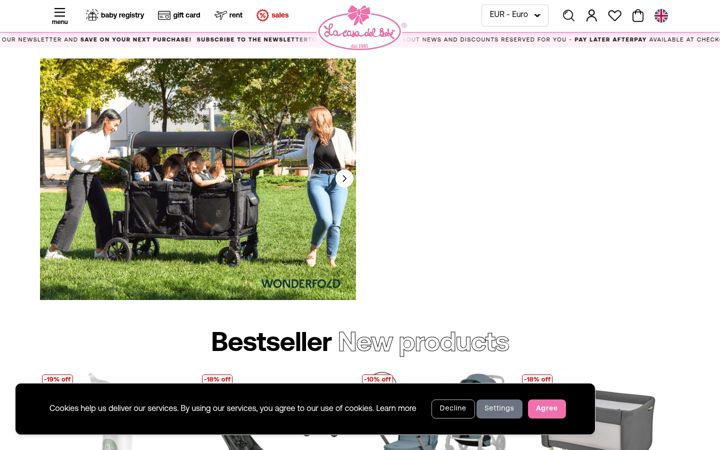 Screenshot ta' lacasadelbebe.uk