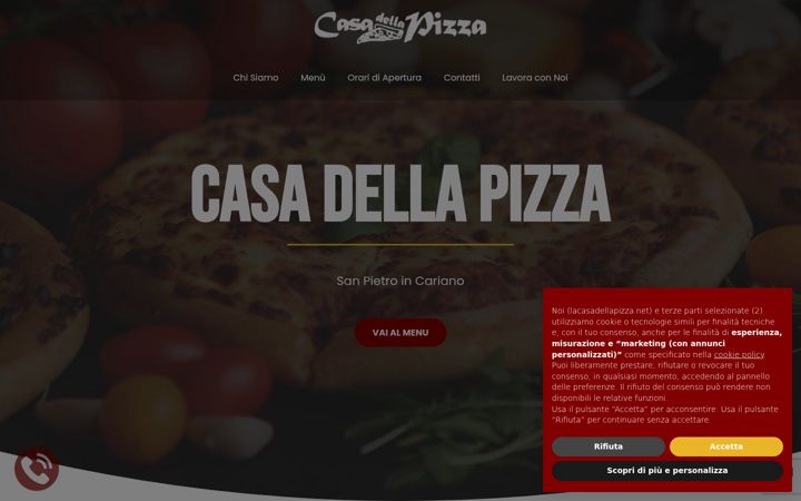 Screenshot of lacasadellapizza.net