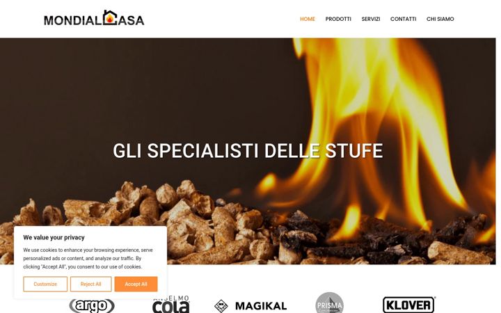 Screenshot of lacasadellastufa.it
