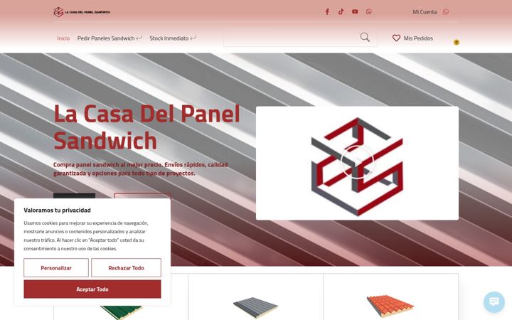 Screenshot of lacasadelpanelsandwich.es