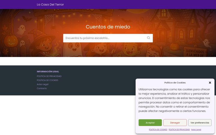 Screenshot of lacasadelterror.org