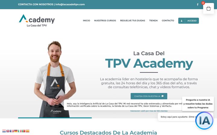 Screenshot ta' lacasadeltpvacademy.com