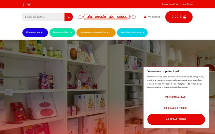 Screenshot of lacasetadesucre.com