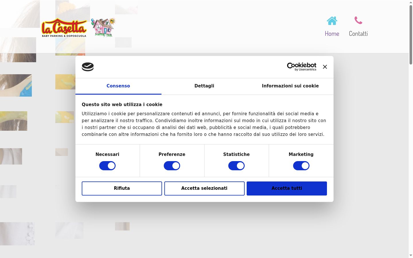 Snímek obrazovky baneru souhlasu zobrazeného před jakoukoli interakcí