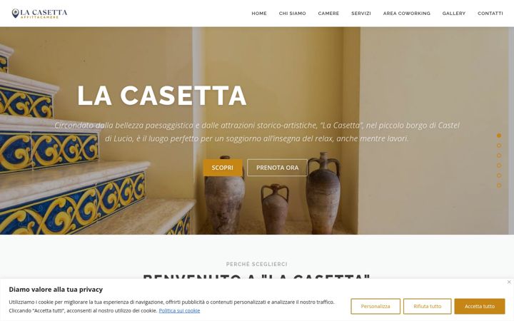 Screenshot of lacasettacasteldilucio.it
