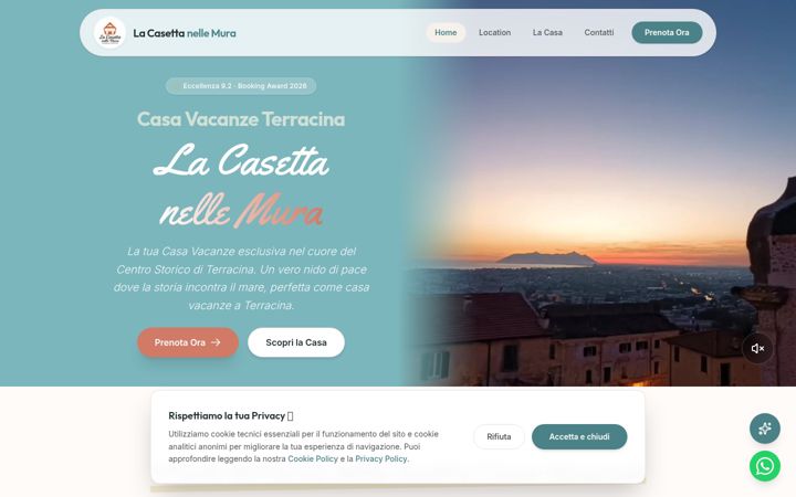 Screenshot of lacasettanellemura.it