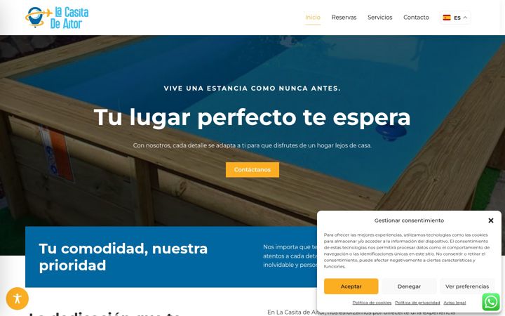 Screenshot of lacasitadeaitor.com