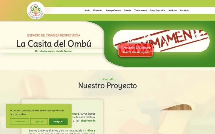 Screenshot of lacasitadelombu.com