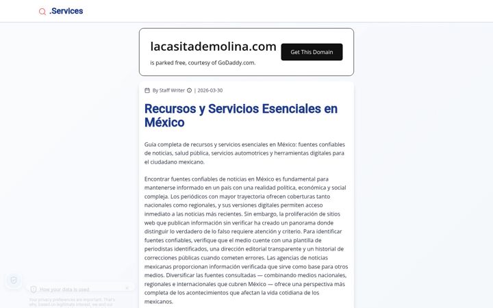 Screenshot of lacasitademolina.com