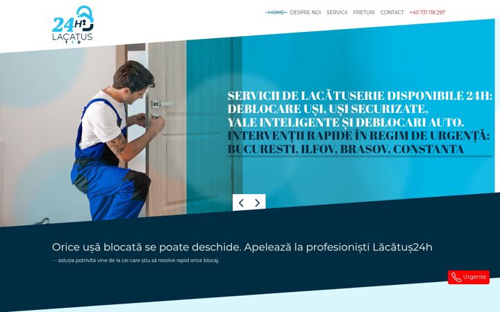 Screenshot of lacatus24h.ro