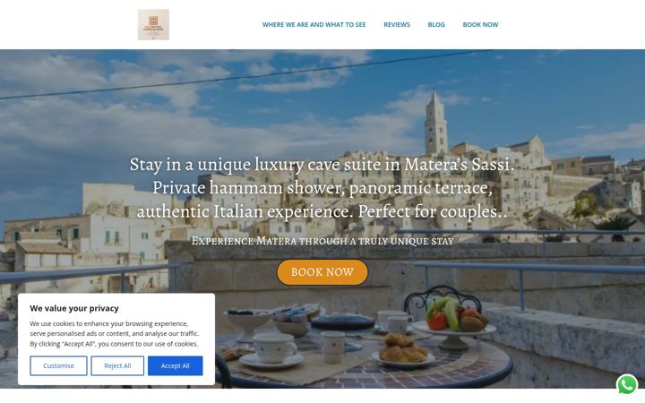 Screenshot of lacavanelbarisanosuitematera.com