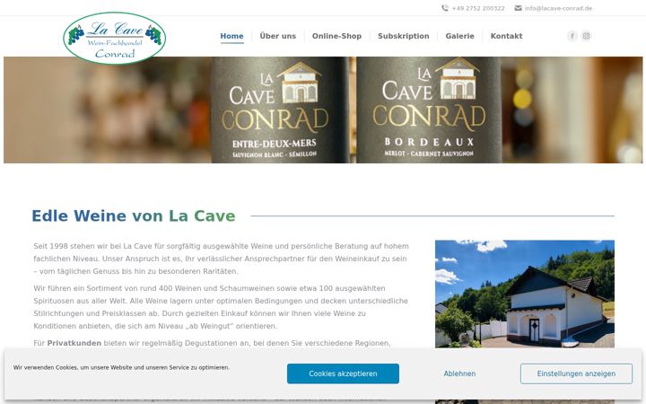 Screenshot of lacave-conrad.de