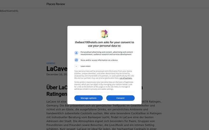 Screenshot of lacave-ratingen.de