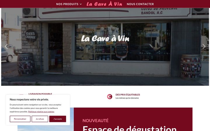 Screenshot of lacaveavin-laseyne.fr
