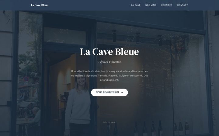 Screenshot of lacavebleue.fr