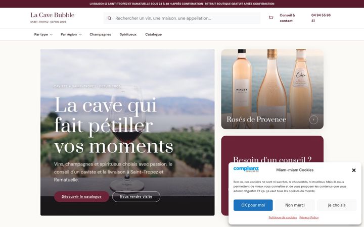 Screenshot of lacavebubble.com