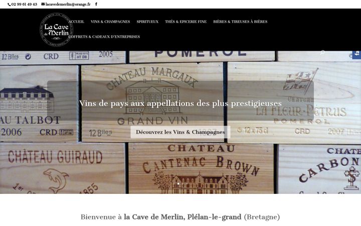 Screenshot of lacavedemerlin.fr