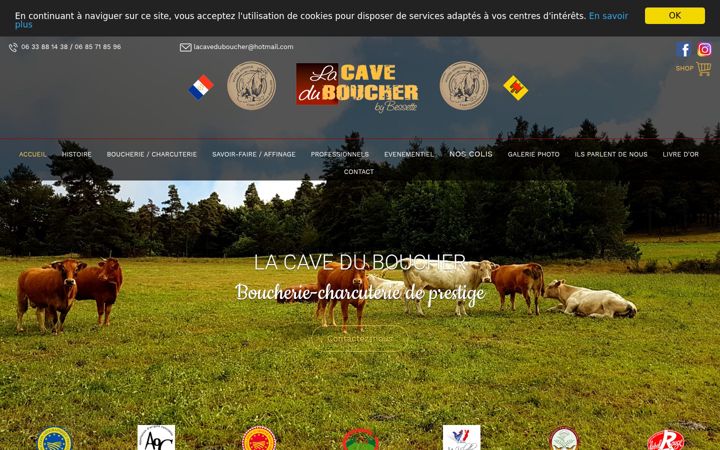 Screenshot of lacaveduboucher.fr