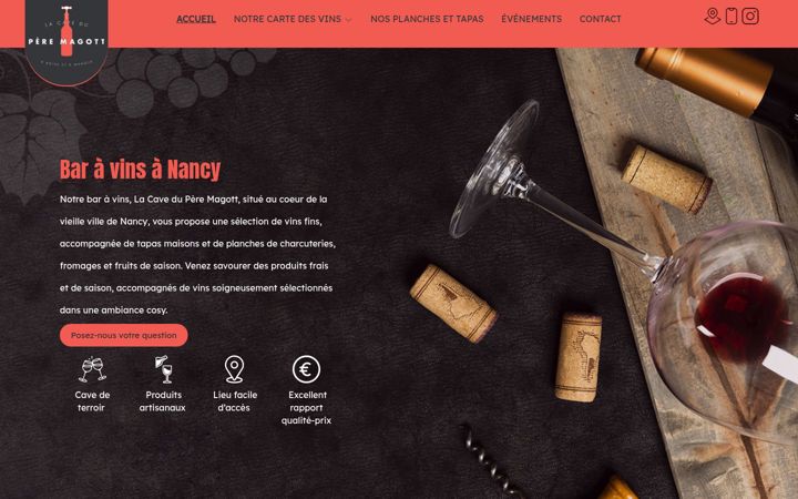 Screenshot of lacaveduperemagott.fr