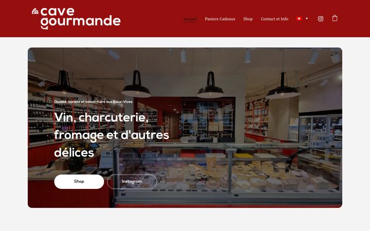 Screenshot of lacavegourmande.ch