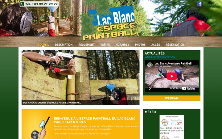 Screenshot of lacblanc-paintball.com