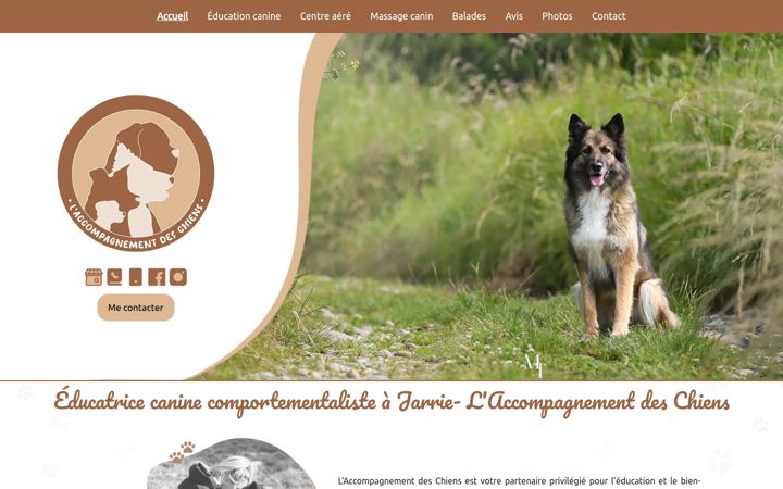 Screenshot of laccompagnement-des-chiens.fr