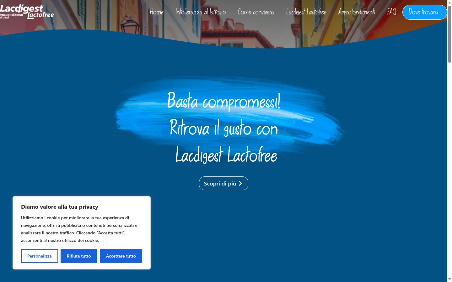 Capture d'écran de la bannière de consentement affichée avant toute interaction
