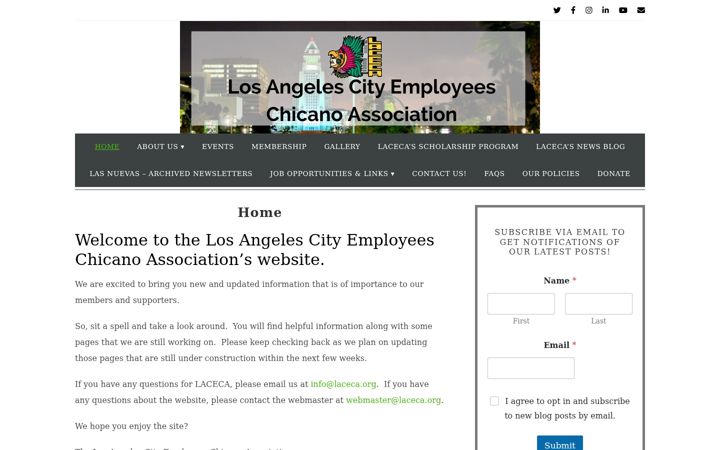 Screenshot of laceca.org