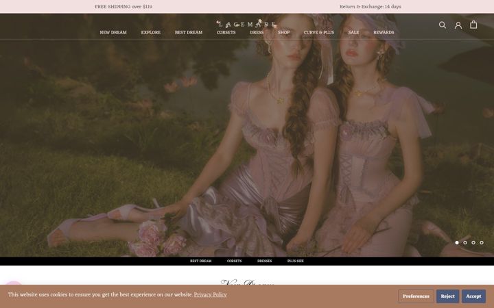 Screenshot of lacemade.com