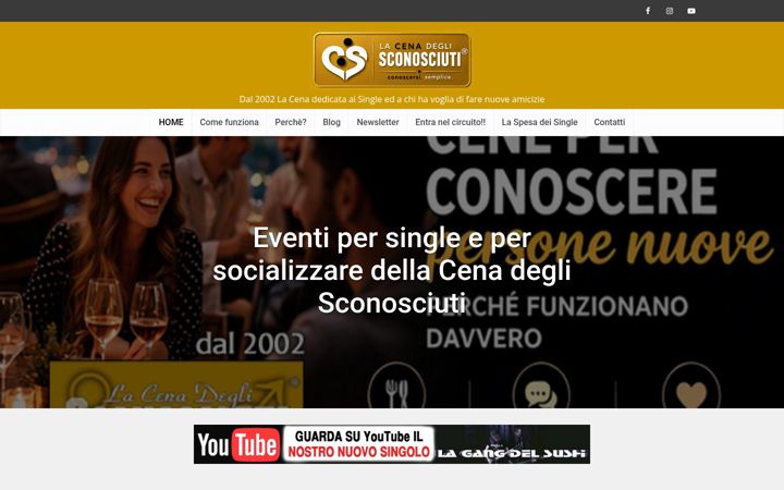 Screenshot of lacenadeglisconosciuti.com