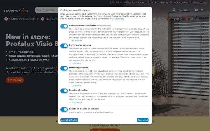 Screenshot of lacentrale-eco.com
